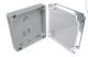 IP65 NEMA Chassis Box Sealed Lid Polycarbonate ABS with Clear Cover 6.30 X 6.30 X 2.36 In