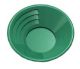 8 inch Green Dual Riffle Gold Pan, 3 inch x 1/4 inch Deep Riffles, Mining, Miners
