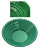 14 inch Green Dual Riffle Gold Pan, 3 inch x 1/4 inch Deep Riffles, Mining, Miners