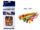 24PC Set 7-3/8 inch Assorted Color Reusable Silicone Wire Ties