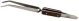 6 1/2 inch FIBER GRIP CROSS LOCK TWEEZER BENT TIP
