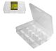 15 IN 1, 14 Section Plastic Storage Container : Dim: 7-11/16 inch x 6-1/8 inch x 1-7/8 inch