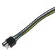 16 GAUGE 12 INCH 6 WIRE MALE TRAILER CONNECTOR AUTOMOTIVE DC HARNESS 1PK, SAE