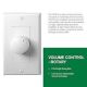 Beale Xpress Volume Speaker Control, White, Slide Type