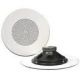 8 inch SPEAKER WITH DUAL CONE + TRANSFORMER + WHITE GRILL + BAFFLE 8910TG IN WALL CEILING