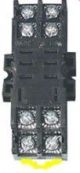 RELAY-8 PIN MIDGET SOCKET R14 SERIES, Din Rail Mount
