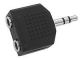DUAL 3.5MM STEREO JACKS TO 3.5MM STEREO PLUG
