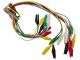 10 WIRE 5 COLOR BOOTED ALLIGATOR CLIPS JUMPERS ALLIGATOR SET