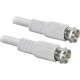 25 ft F-F White RG6 Cable