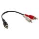 6-inch 2-RCA Plugs to RCA Plug Y Adaptor