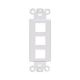 3 CAVITY PORT KEYSTONE DECORATOR INSERT SINGLE GANG WALL PLATE