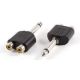 1/4 Mono Plug / 2 RCA Jacks Y Adaptor
