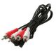6 ft 2-RCA Plugs to 2-RCA Jacks Stereo Cable