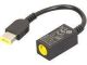 Lenovo Thinkcentre ThinkPad slim Power Conversion Cable Adapter Plug 0B47046 03X6261 0A36037 C36 TRIM Yellow Rectangle Rectangular Connector to Dell / HP Power Supply 7.4mm x 5.0mm Jack