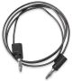 48 Inch Black test lead with stackable single banana plugs on both ends